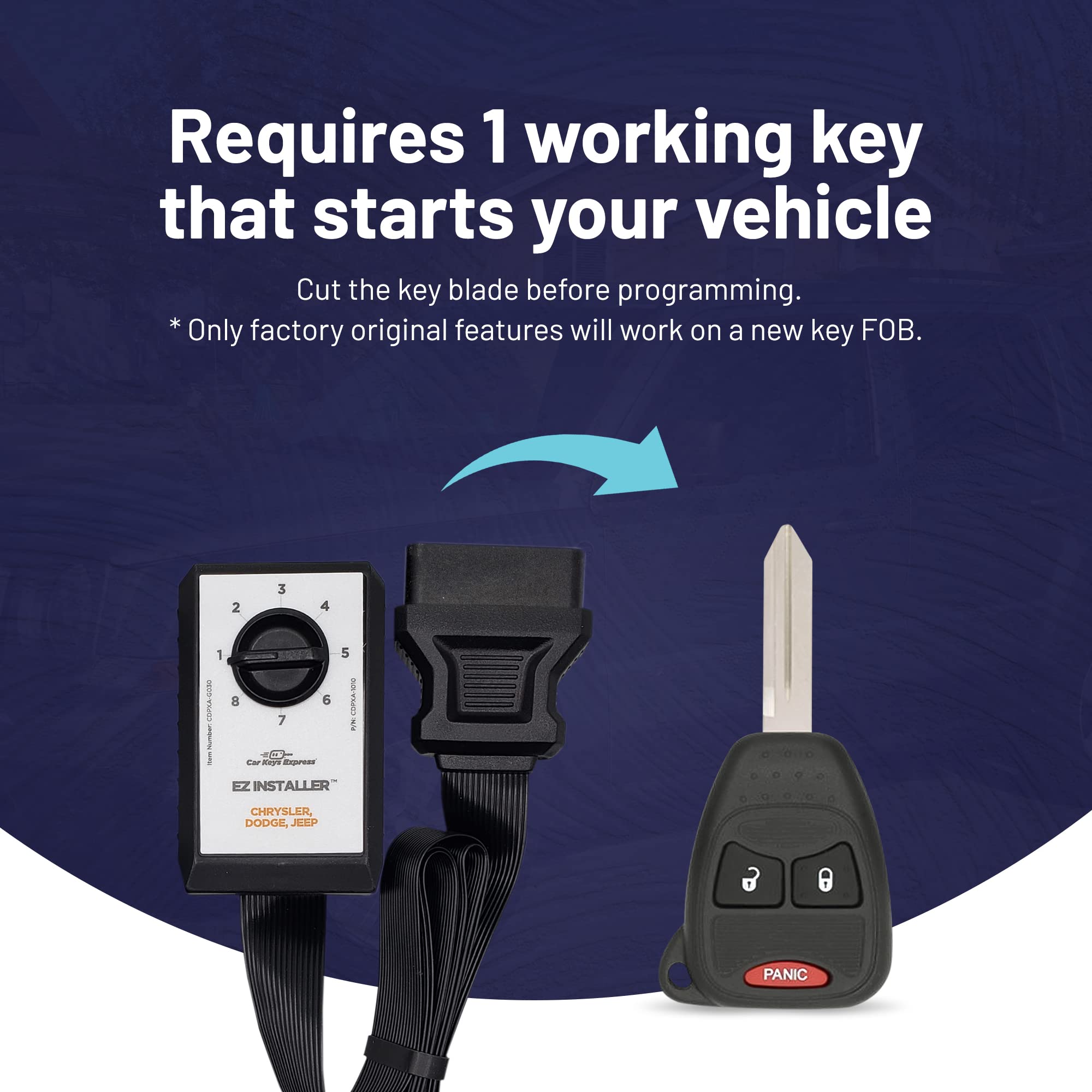 New Replacement Key Fob Kit Tool Select For Dodge Jeep Chrysler Remote Key Fob