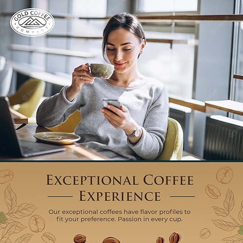 Miniatura 6 de Gold Coffee Kanaloa Blend café de grano entero de tostado medio, 1 libra (paquete de 4), granos de café con notas suaves, refrescantes y