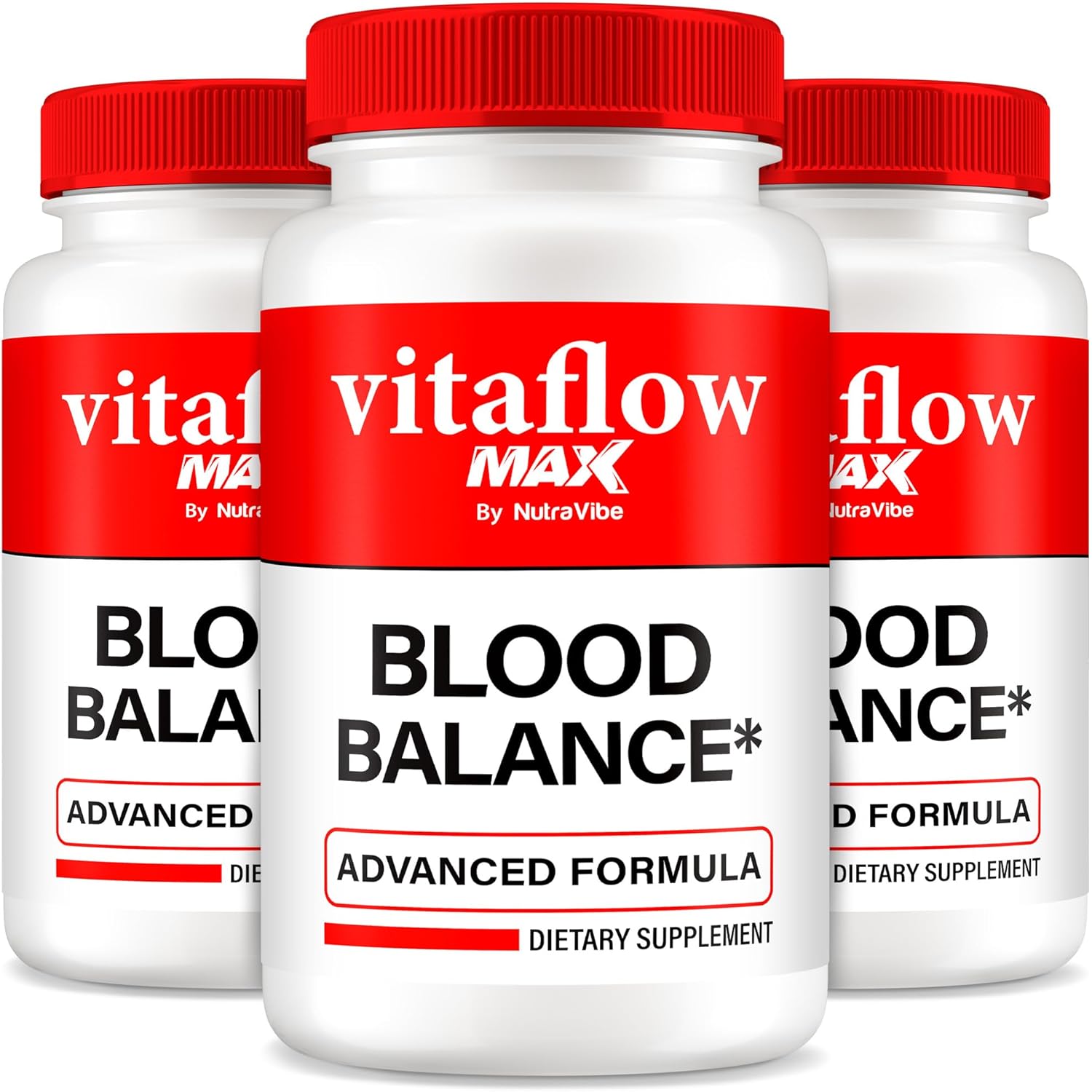 (3 Pack) Vitaflow Max Blood Balance Support Official Vita Flow Joint Support, Premium Blend for Blood Pressure & Overall Health Supplement, VitaFlow Max Blood Pressure (180 Capsules)