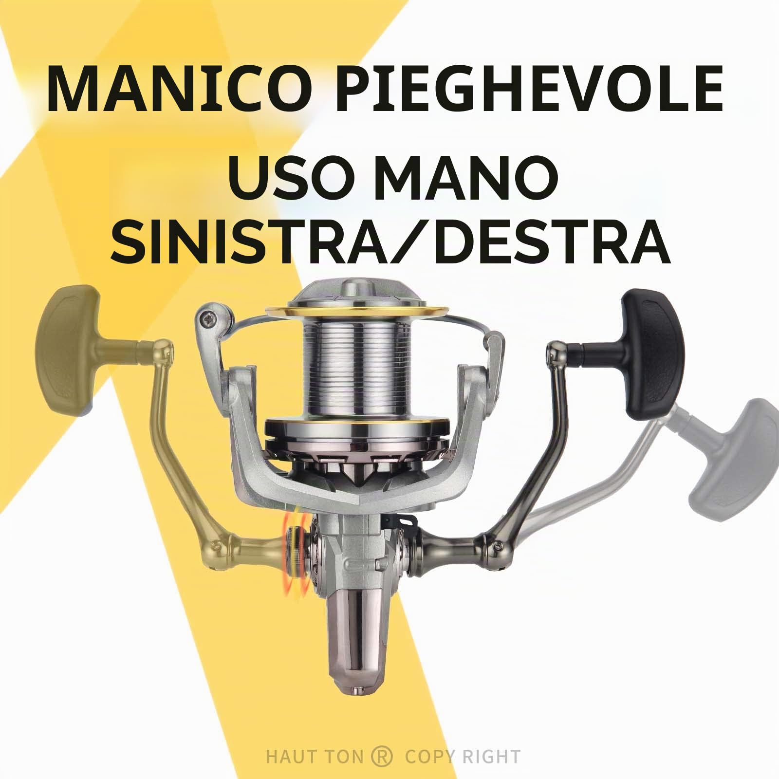 HAUT TON Spinning Reel 8000/9000/10000/12000/14000,17+1BB Metal/Graphite Frame Surf Fishing Reels,4.8:1 Gear Ratio 55lbs Drag Medium/Heavy Long Casting Inshore Offshore Saltwater Monster Fish.
