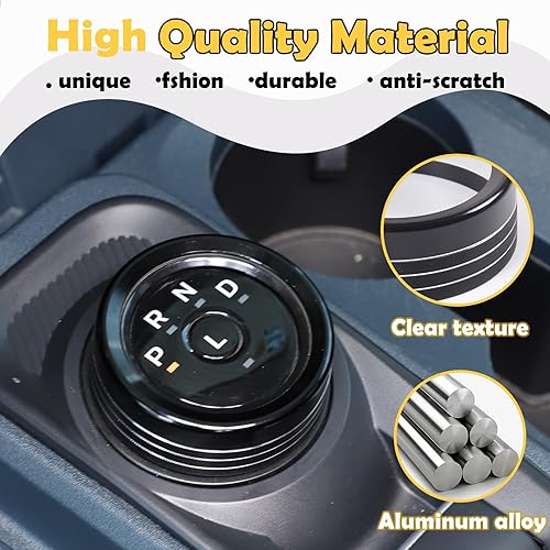 Miniatura 3 de CHEAYAR Cubierta de botón de palanca de cambios para Ford Maverick 2022, cubierta de aluminio para perilla de cambio de marchas, cubierta de perilla
