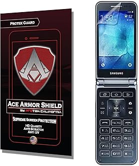 Ace Armor Shield Protek Guard Screen Protector for The Samsung Galaxy Folder 2 with Free Lifetime Replacement Warranty