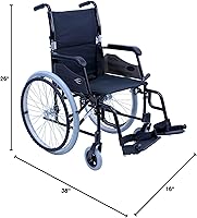 Vista 6 de Silla de ruedas ultraligera de Karman de 24 lbs. LT-980. Color negro.
