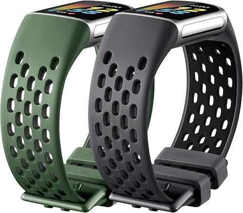 Maledan Correa deportiva compatible con Fitbit Charge 5Charge 6, bandas para mujeres y hombres, suave y transpirable, pulsera de repuesto para