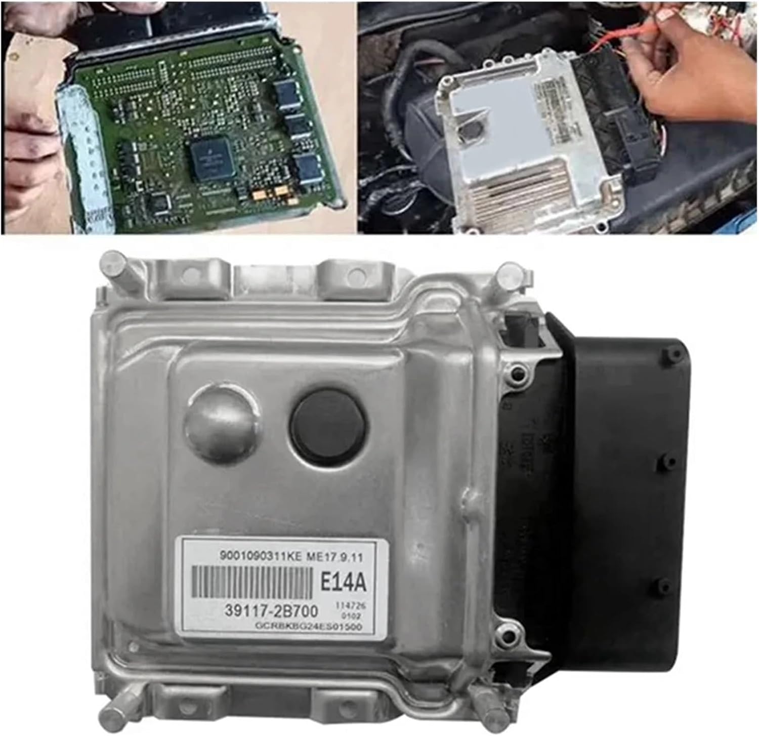 ECU Car Engine Computer Board Engine Electronic Control Unit，39117-2B700 391172B700 Compatible for Hyundai Compatible for KIA ME17.9.11 E14A 9001090311KE