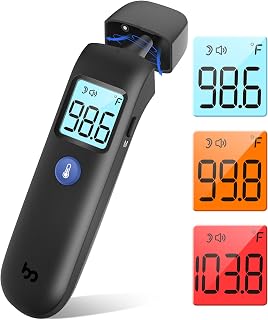 Digital Ear and Forehead Thermometer, No Touch Thermometer for Adults, Kids, Toddlers, Infrared Temporal Thermometer, 1 Second Reading, FSA HSA Eligible