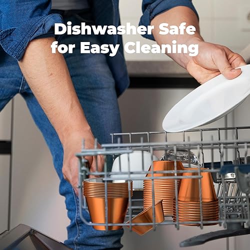 Miniatura 7 de Fit Meal Prep Paquete de 24 Tazas de salsa de acero inoxidable de 4 onzas  Juego de cocina individuales de condimentos redondos chapados en cobre,