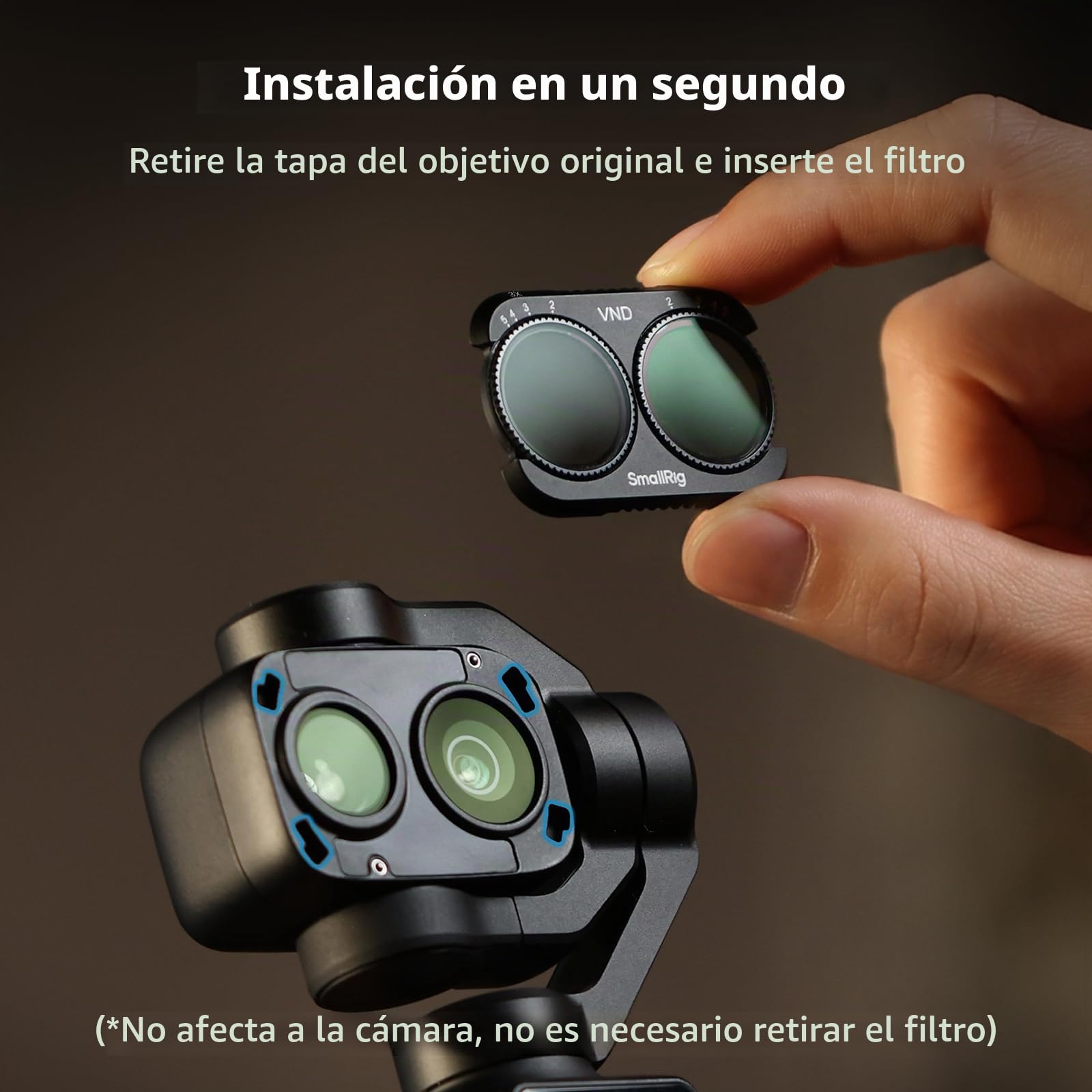SMALLRIG Kit filtros para dji para Osmo Pocket 4P, 3 filtros - 6649