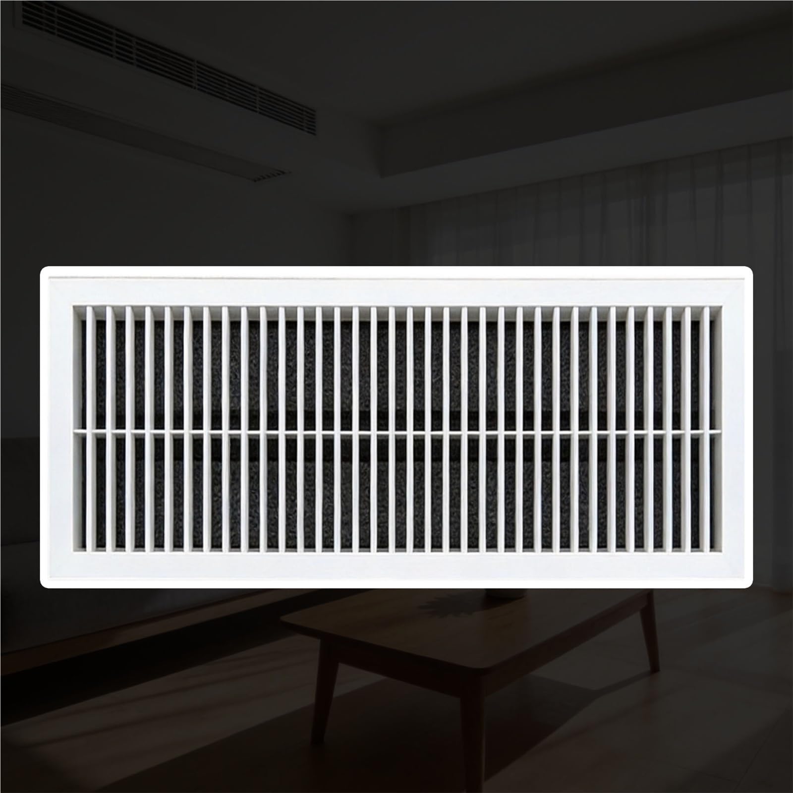 Grille de retour d'air en aluminium 40x40 cm pour système de ventilation