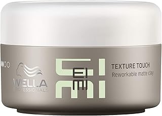 Wella Professionals EIMI Texture Touch Reworkable Matte Hair Styling Clay with Light, Flexible Hold, Hold Level 2, 75 ml