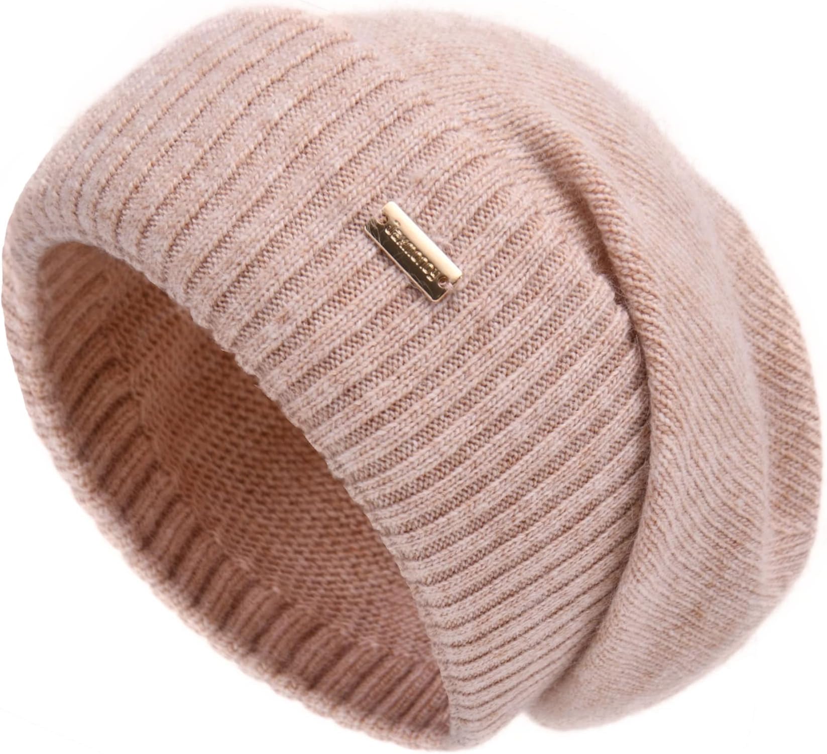 jaxmonoySlouchy Beanies for Women Winter Lightweight Ladies Knit Hat Cuffed Soft Warm Slouch Beanie Cap - Brown