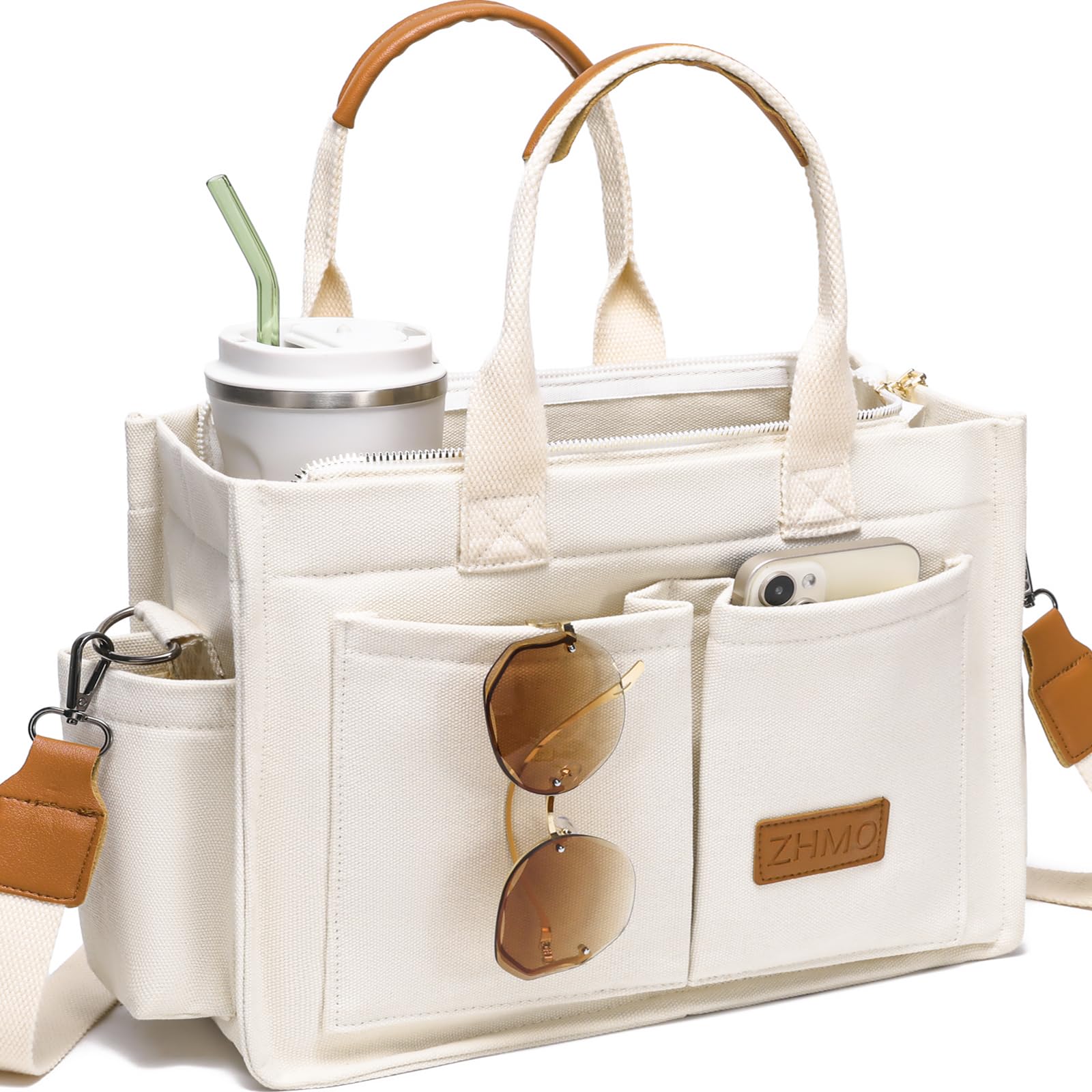 Canvas Tote Bag for Women Womens Bags Crossbody Bags Work Laptop Tote Bag Large Handbags Purse for Travel