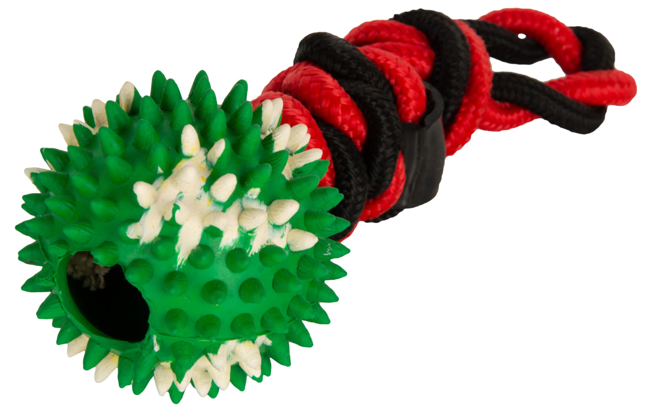 100% Natural Rubber Dog Play Flavoured with Peppermint| Star Ball Peppermint with Rope Play| Fetch Rubber Ball Rope Toy Interactive Dog Toys| Reward and Exercise Toys| Safe for Pets