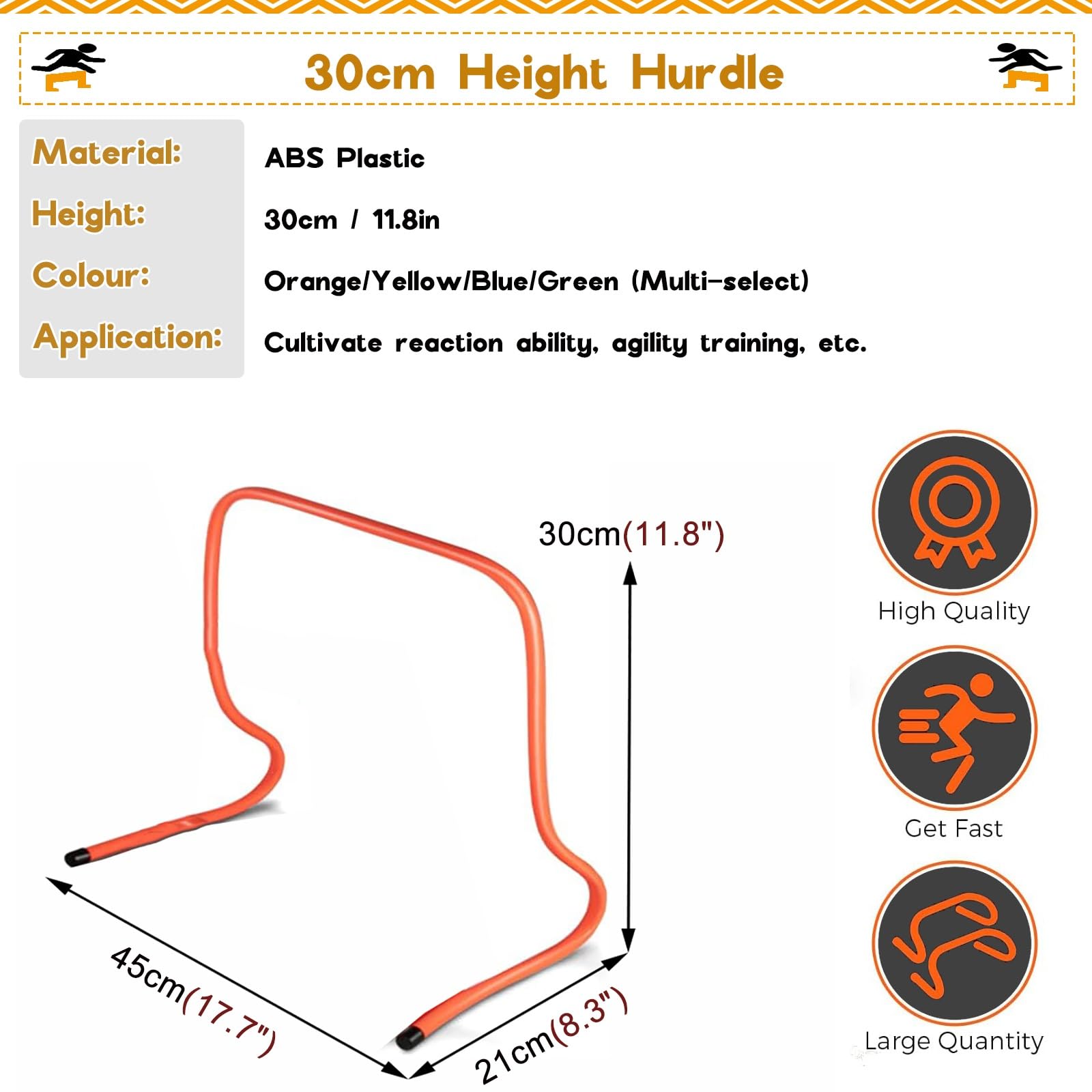 HDYZJQ Mini Hurdles for Track and Field, 6