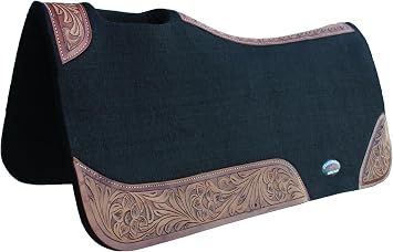 CHALLENGER Horse Saddle PAD Western Contoured Wool Felt Moisture Wicking Saddle Pad 39177