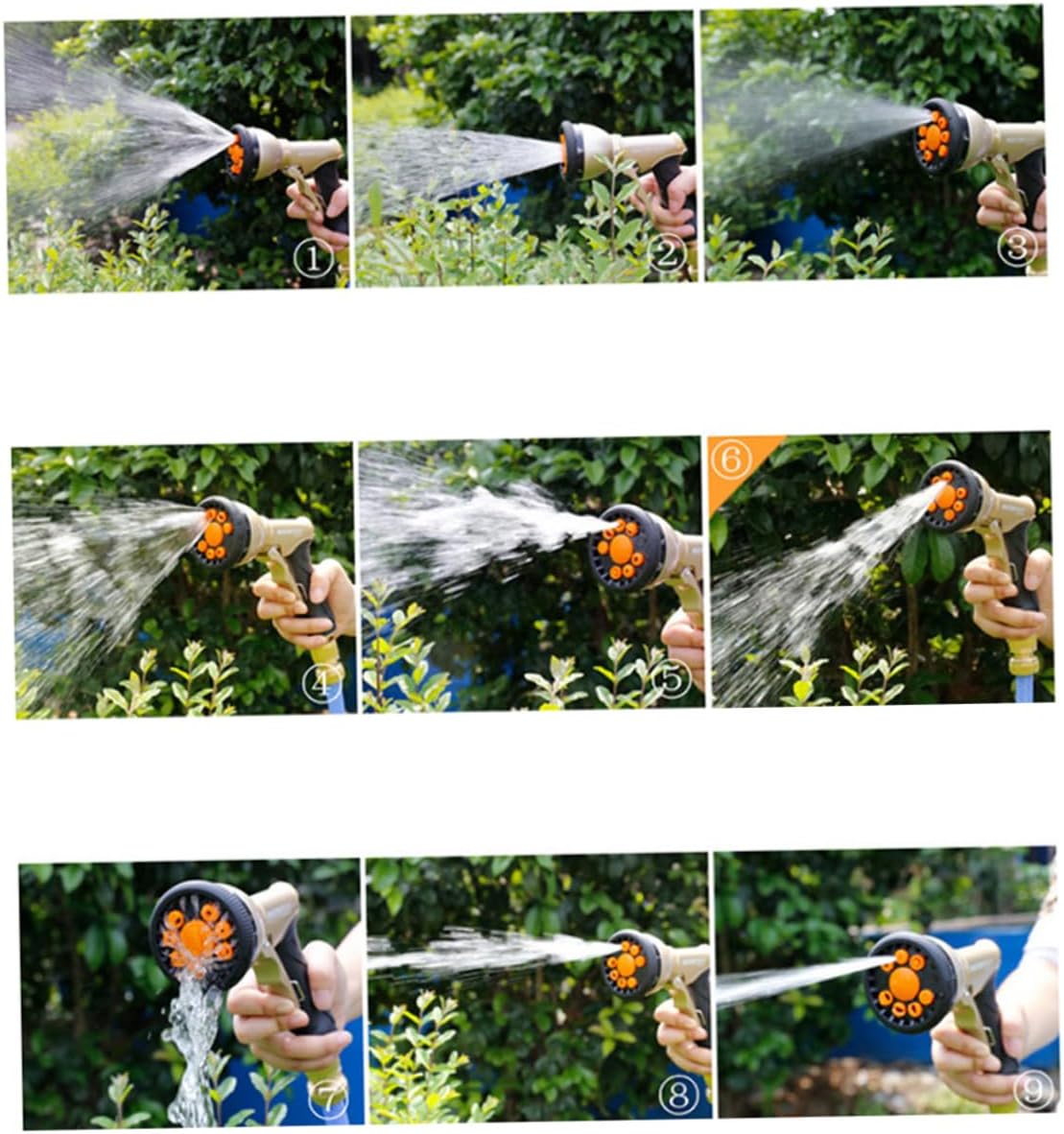 Durable Zinc Alloy Hose Nozzle with Functions for Car Wash and Garden Use Water Flow Control for Cleaning Vehicles Patios and More