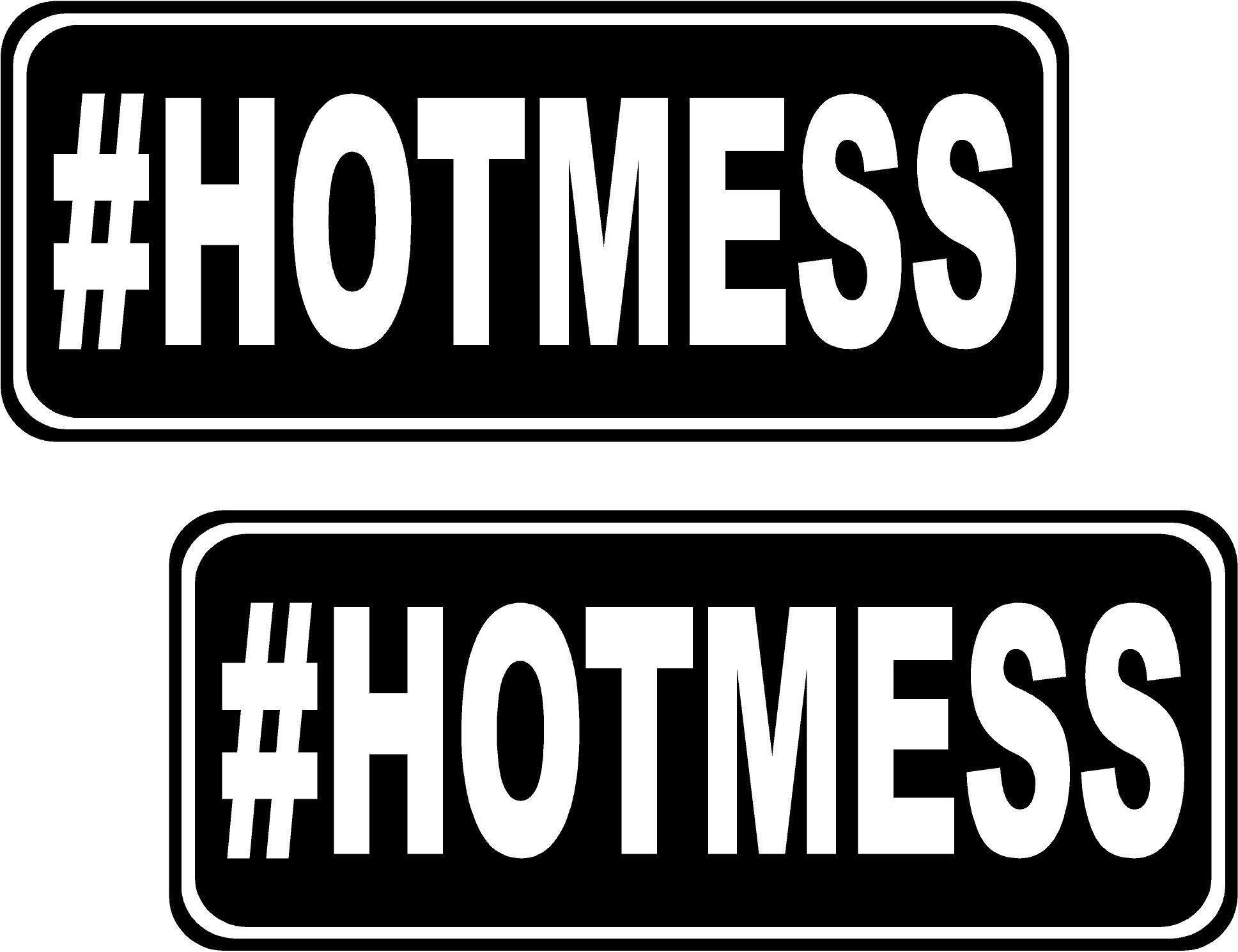 2 Pack 3" Hotmess #Hotmess Mom Life Car Decal Window Momlife Crazy Bumper Sticker