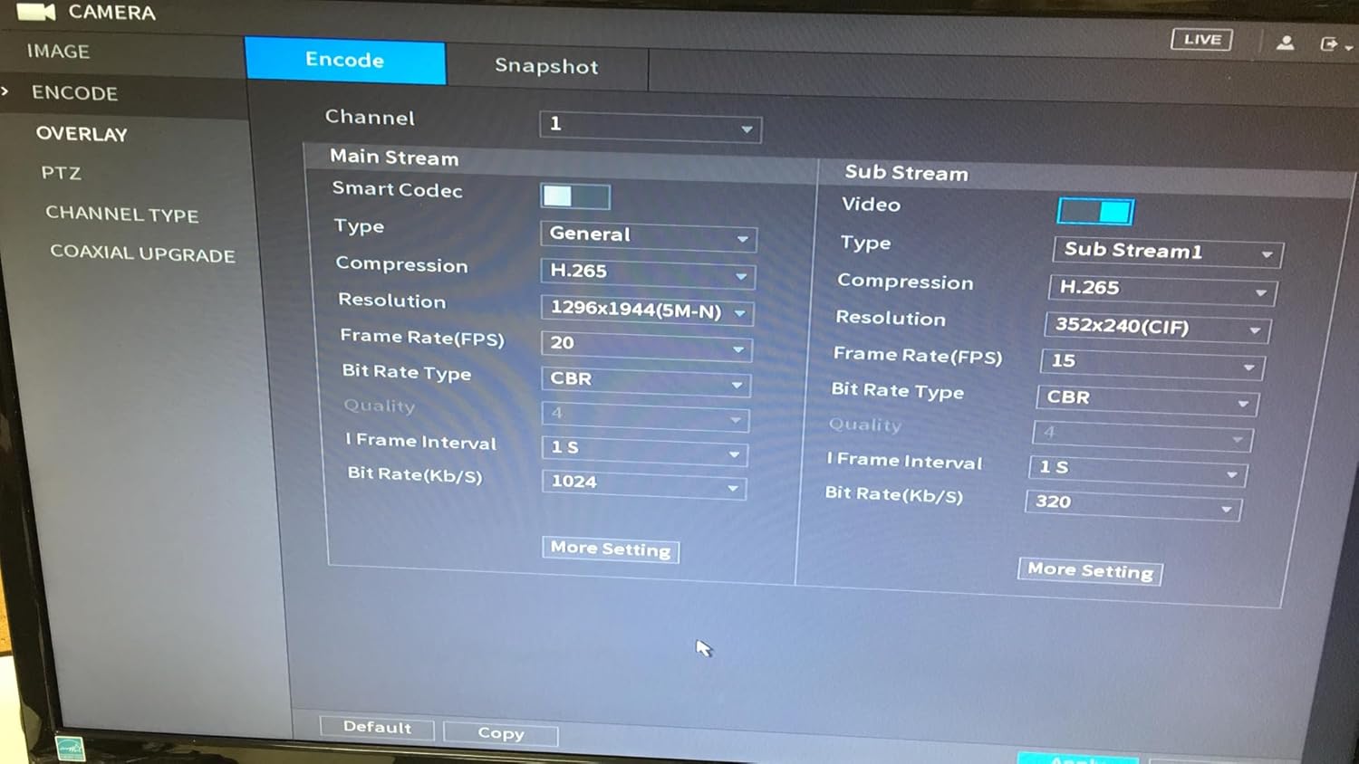 16 Channel Penta-Brid 5MP Mini 1U DVR, Support 16CH CVI/TVI/AHD/Analog up to 5MP, 8CH Additional IP up 6MP, 1 SATA HDD Slot, HDMI/VGA Output Digital Video Recorder 1000GB HDD Installed