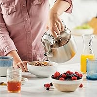 Vista 7 de KitchenAid Teteras de Acero Inoxidable con Silbido, 1.8 Litros - Acero Inoxidable Cepillado