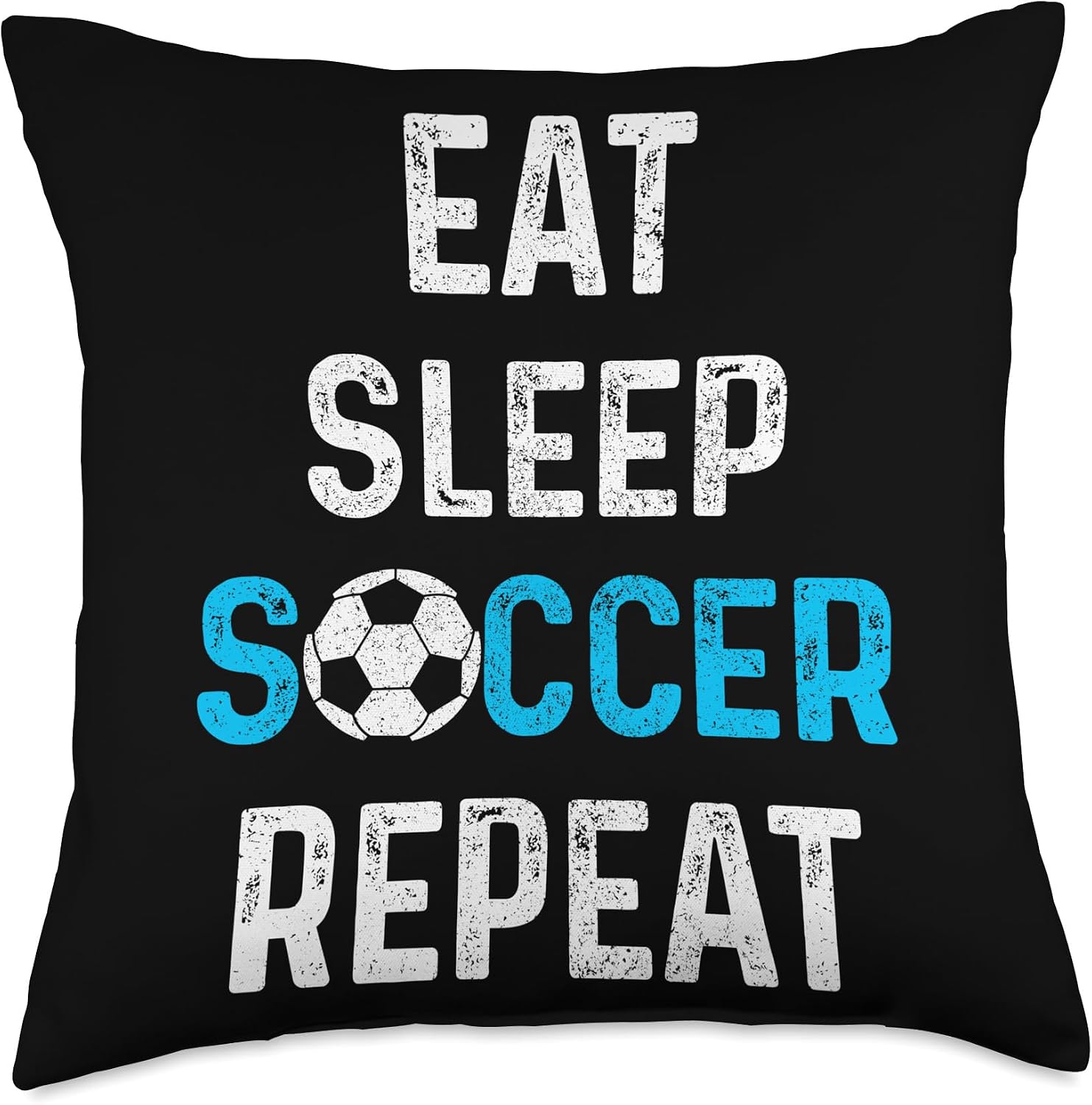 Eat Sleep Soccer Repeat Soccer Player Men Boys Girls Throw Pillow