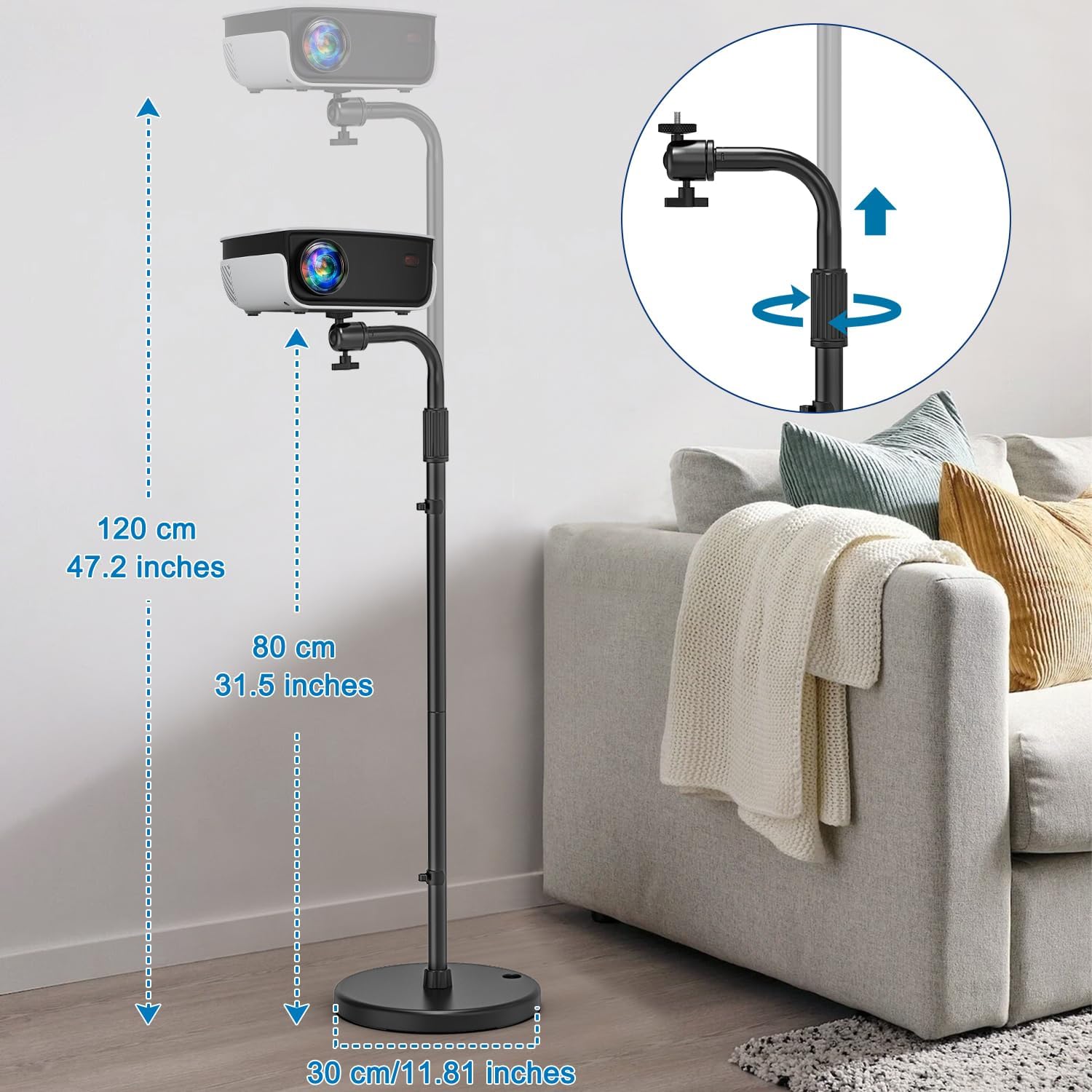 Nastavenie výšky stojana na projektor