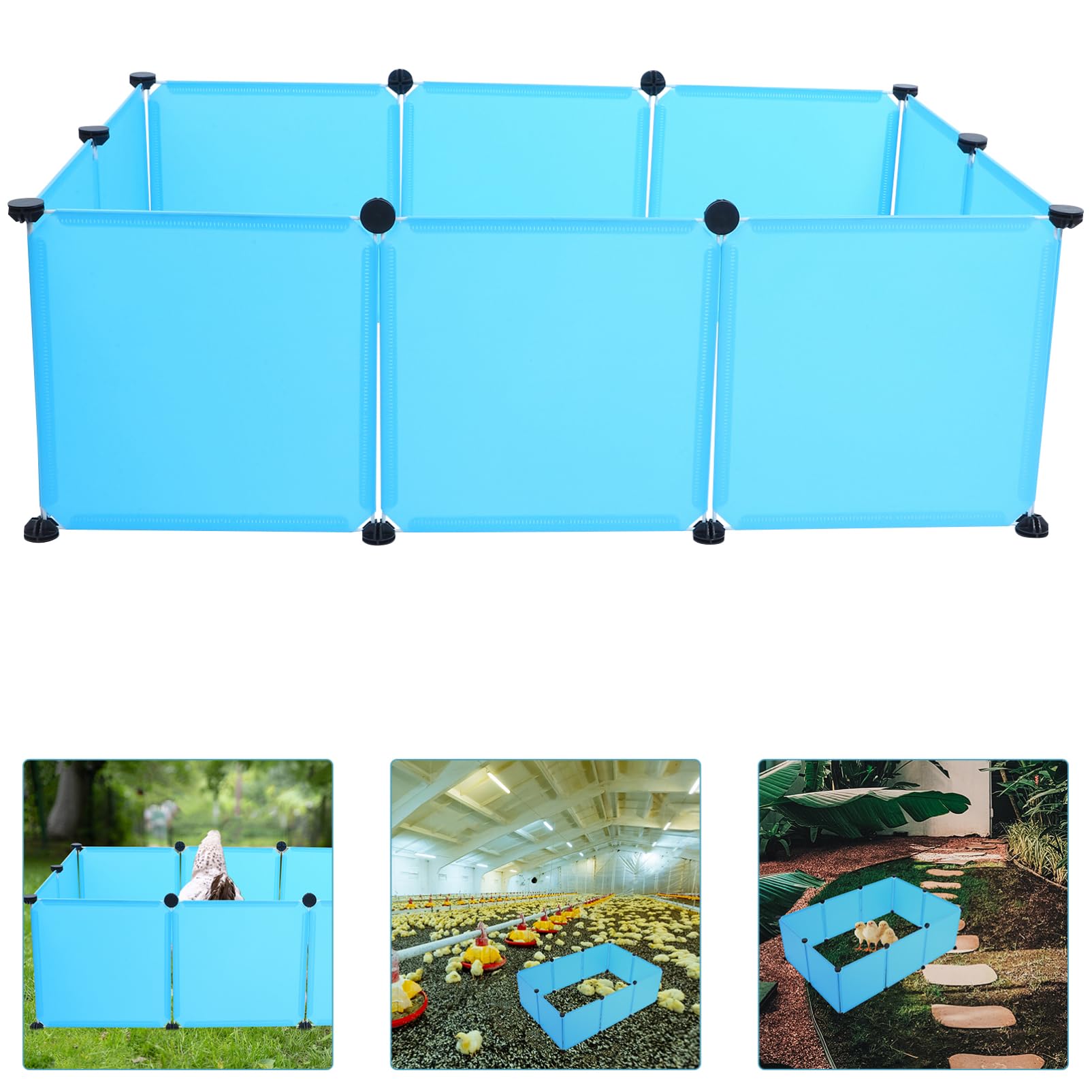 SUPVOX 1set Recinto Per Regolabili Per Criceti Porcellini e Conigli Box Per Allevamento e Facile e Trasportare Blu e