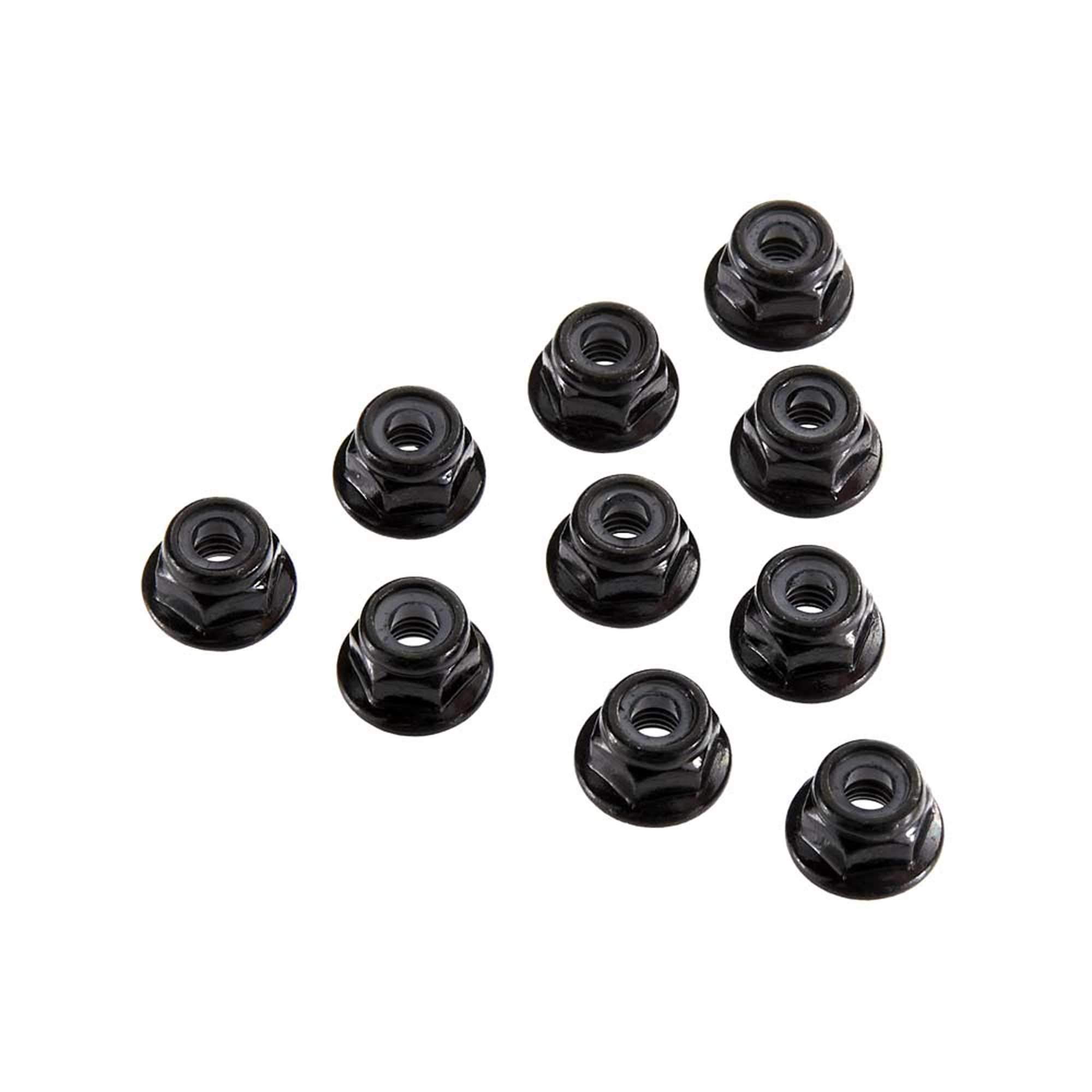 Axial Serrated Nylon Lock Nut Black 4mm (10), AXIC3150