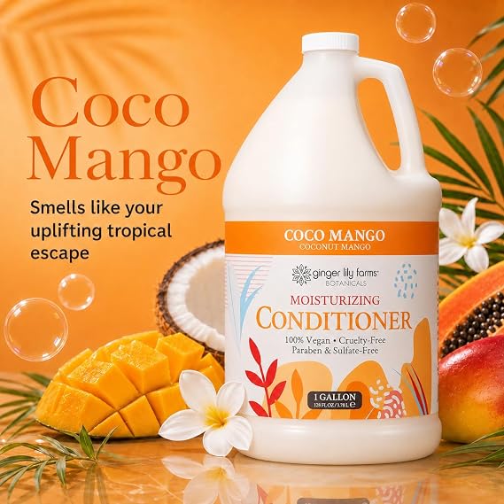 Ginger Lily Farms Botanicals Conditioner, 128oz, Coco Mango