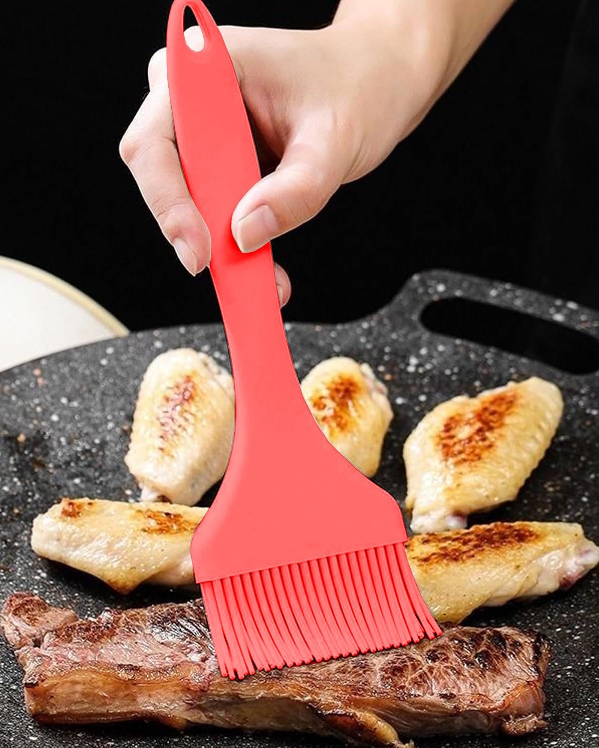 2Pcs Silicone Basting Pastry Brush Cooking Brushes Food Brush – Red