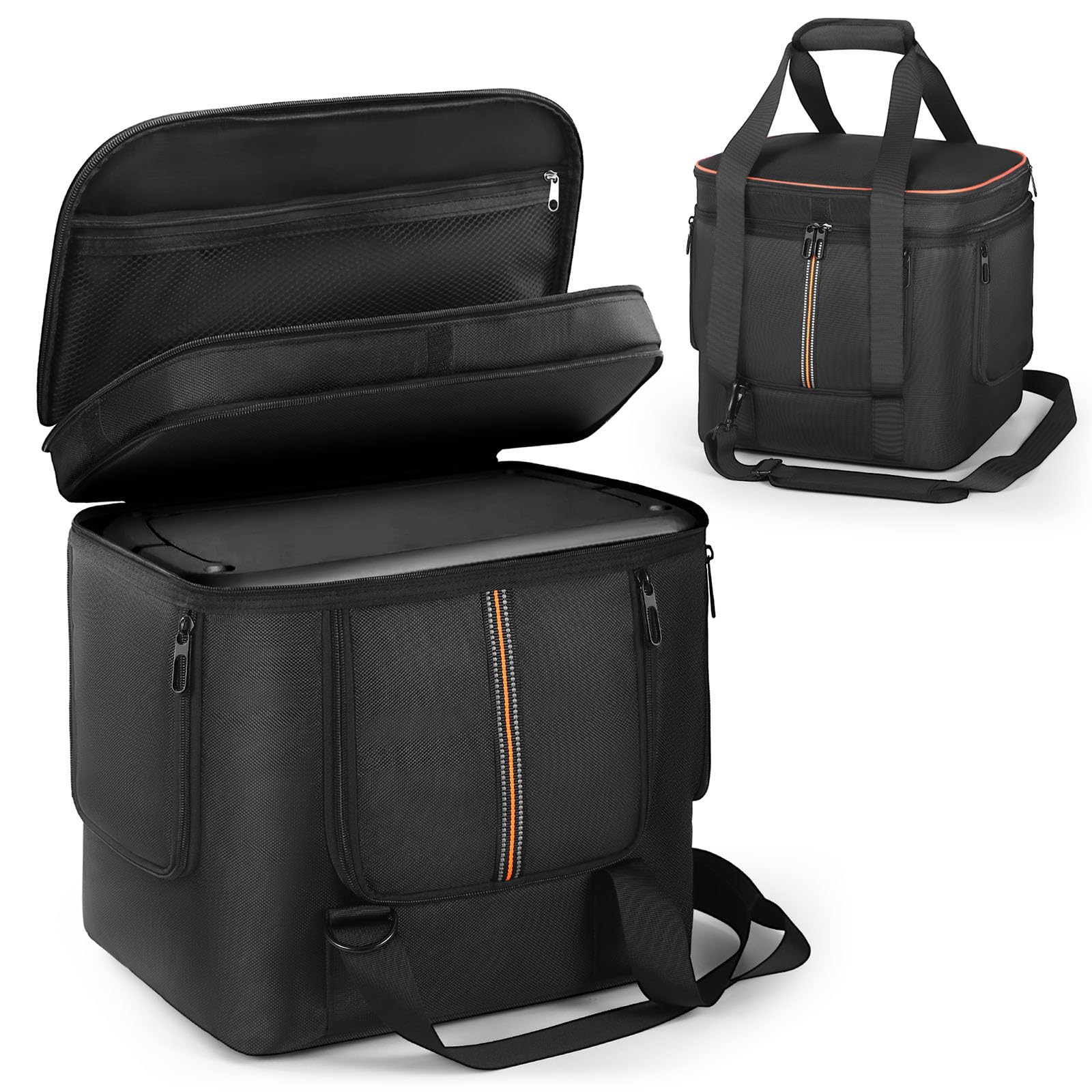 OURHZTB Tragetasche kompatibel mit Jackery Explorer 2000 V2/700 Plus Portable Power Station, Aufbewahrungstasche mit verstellbarem Schultergurt, Reisetasche für Ladekabel und Zubehör, Schwarz