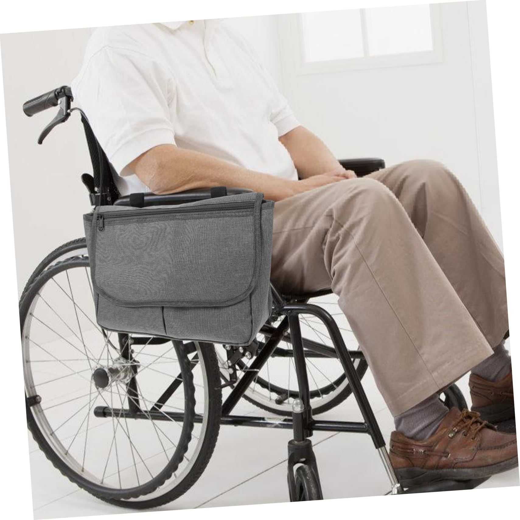 Beaupretty Bolsa Lateral De Poliéster Para Sillas De Ruedas y Andadores Bolsa De Almacenamiento Para Accesorios Para Mayores y Usuarios De Movilidad