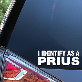 I Identify As A Prius Decal Vinyl Car Sticker | Cars Trucks Vans Walls Laptop | White | 7 inches | SGD000329