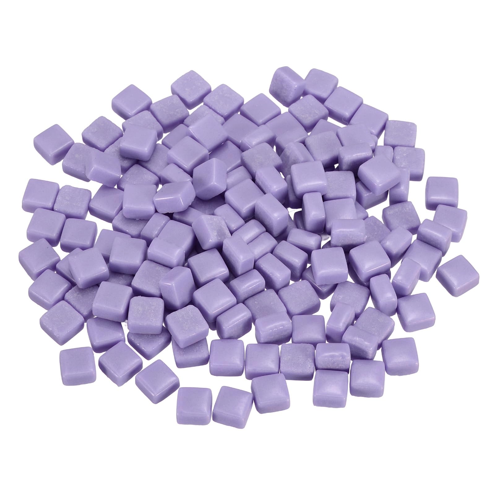 sourcing map 200g Square Mosaic Tiles for Crafts, 0.4" Iridescent Mosaic Glass Pieces for DIY Art Making Supplies Home Decoration (Purple)