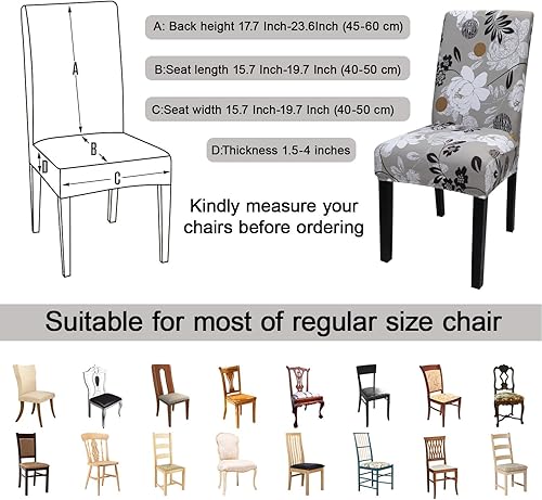 Miniatura 5 de JQinHome Juego de 6 fundas para silla Parsons de alta elasticidad, extraíbles y lavables, para silla Parsons en casa, fiesta, hotel, ceremonia de