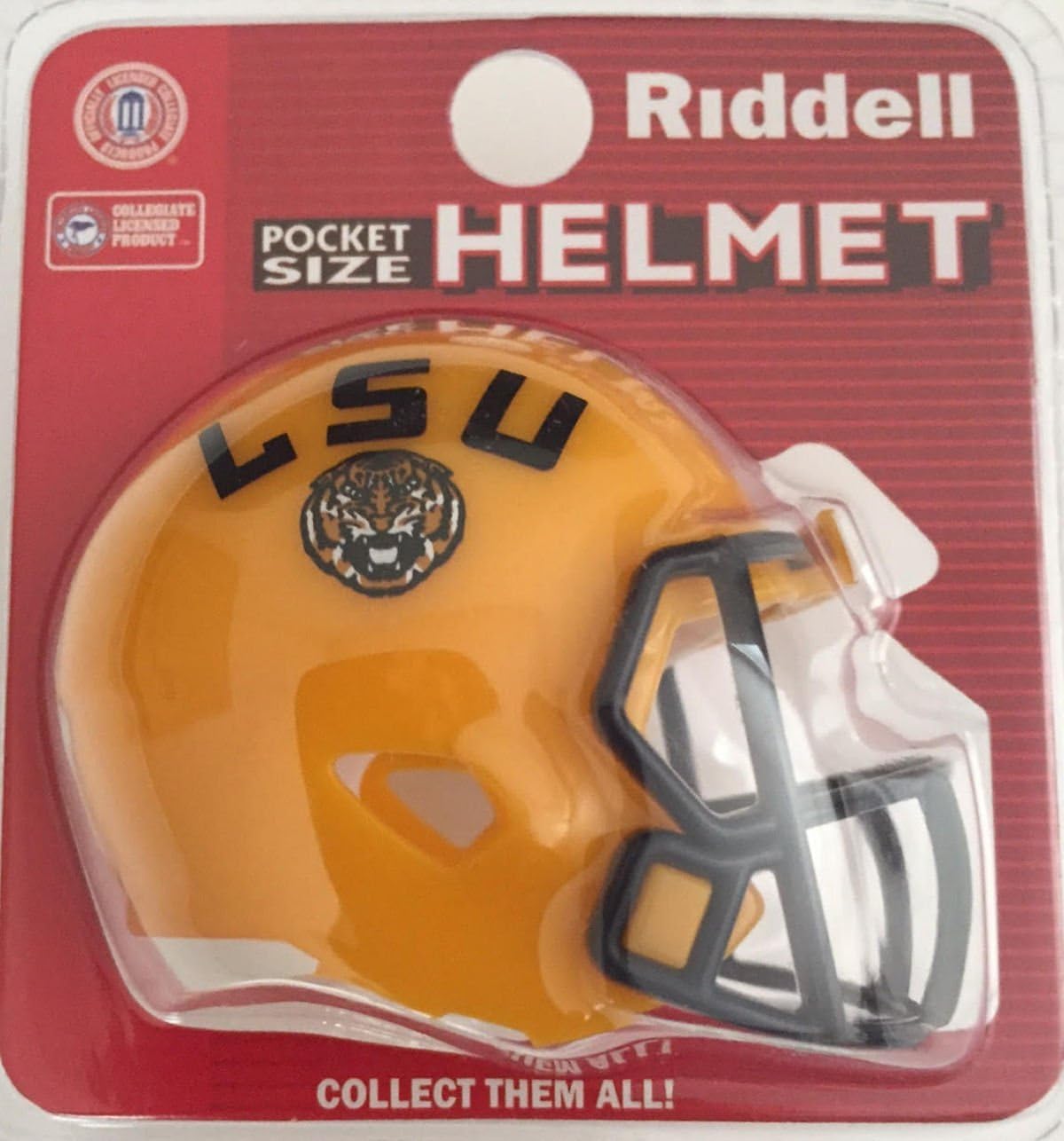 Casco Riddell LSU Tigers NCAA Speed Pocket PRO – Il Minicasco Da Collezione (5 Cm)!