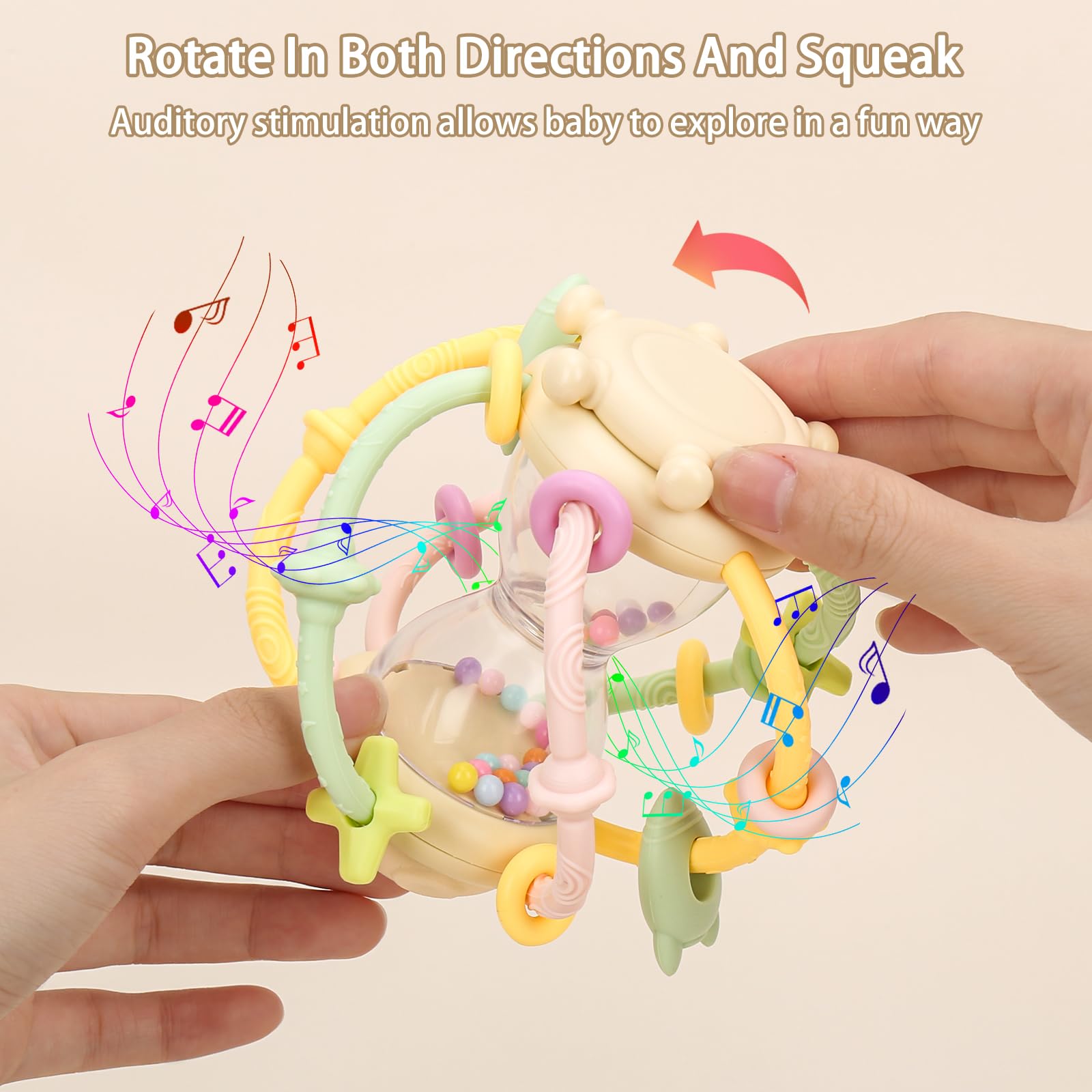 Fonyiunce Balles Sensorielles Pour Bébé - Jouet Dentition Et Préhension 9,5cm