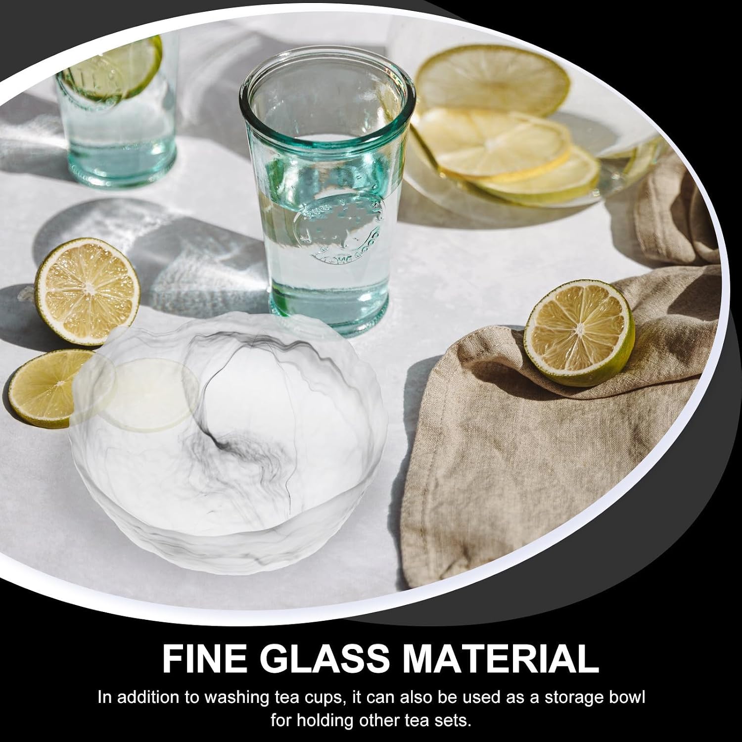 Glass Bowl for Tea Washing, Fruit Salad, Serving, and Noodles