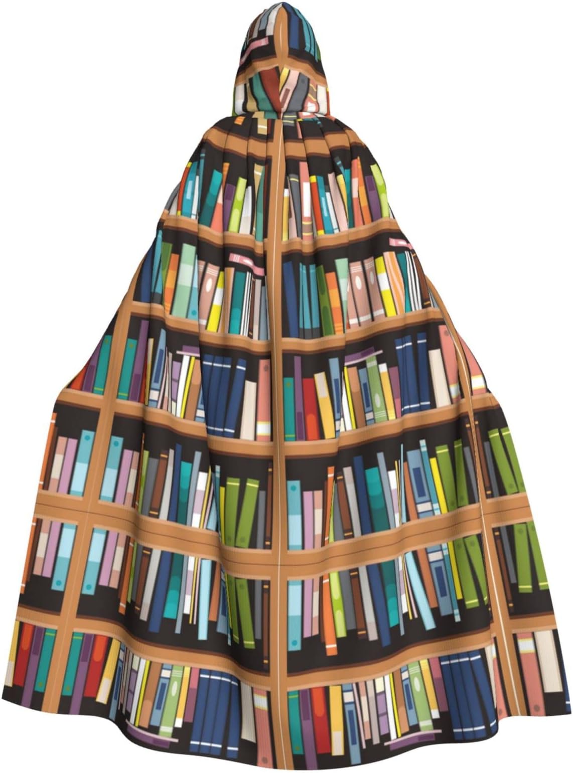 Library Bookshelf Adult Halloween Hooded Cloak Suitable For Role-Playing At Halloween Parties, Dances, Etc.