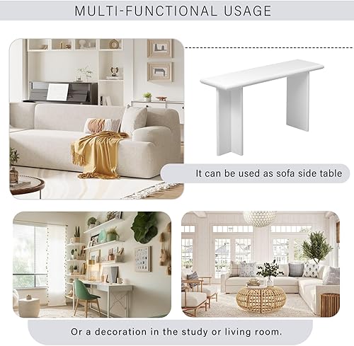 Miniatura 4 de Mesa consola moderna con patas en forma de U, 59.1 pulgadas, entrada extralarga, mesa de sofá para entrada, pasillo, sala de estar, vestíbulo,