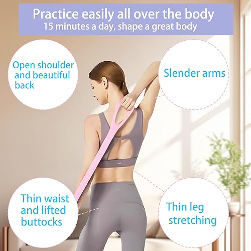 Miniatura 3 de Figura 8 bandas de resistencia para yoga, pilates y fitness, banda elástica de resistencia para brazos, espalda, hombros y pecho, equipo de pilates