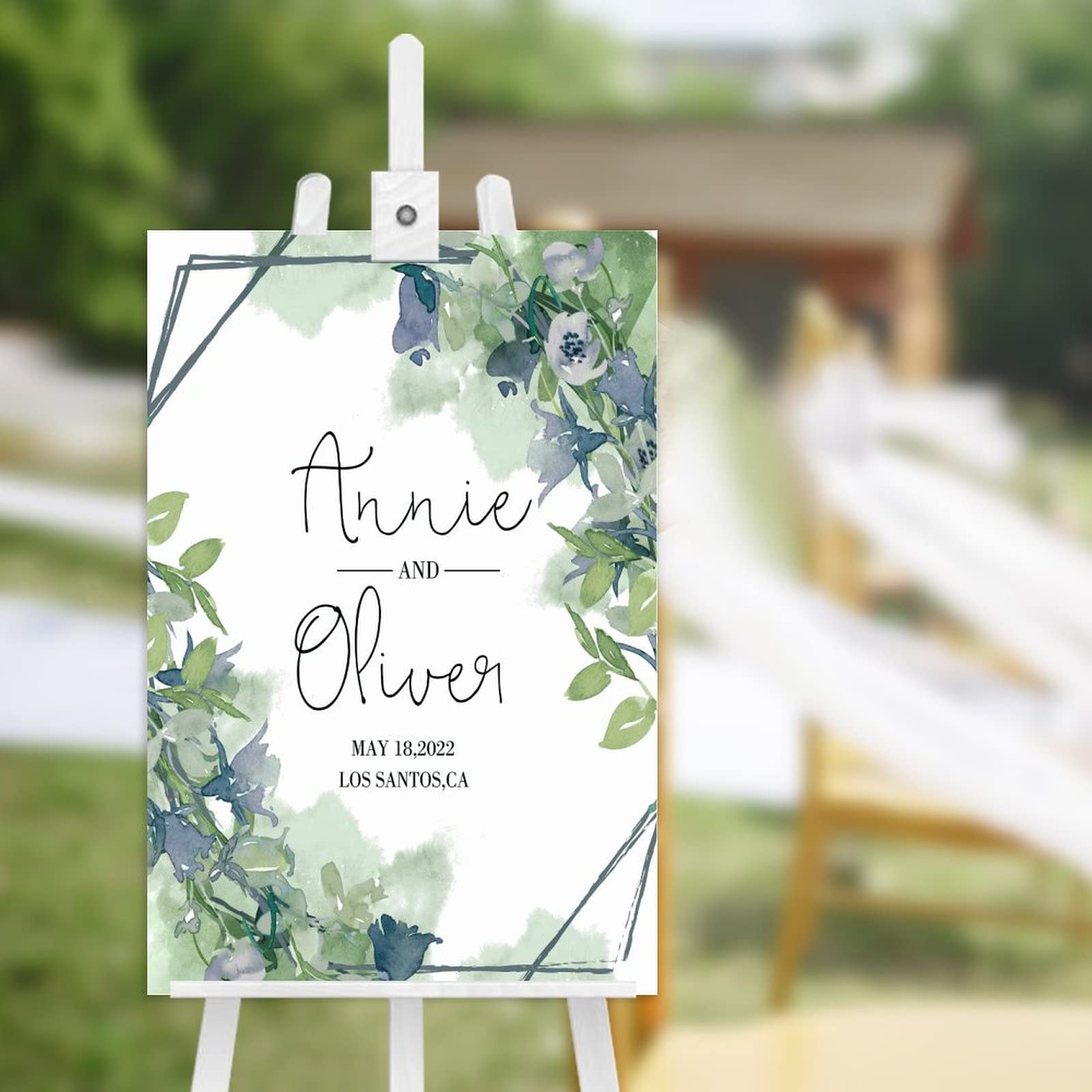 Cartello Benvenuto Nozze Stile Boho - Personalizzato Per Matrimonio Rustico - Foto 6