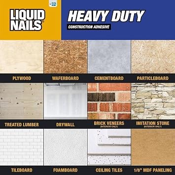 Liquid Nails LN-903 12 Pack Heavy Duty Construction Adhesive, Tan
