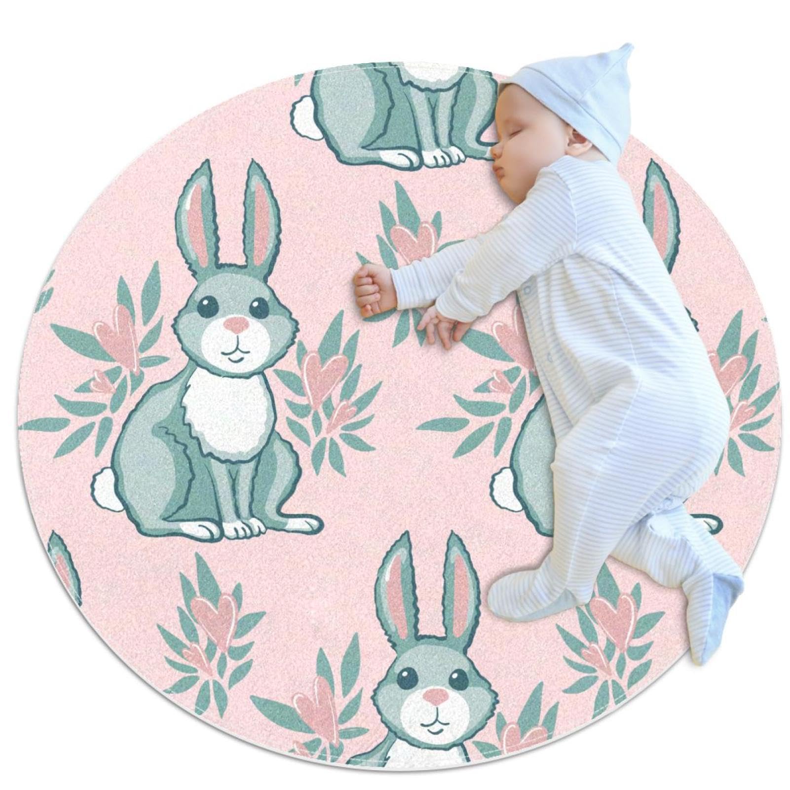 Tapis de salle de bain antidérapant rond 1m pour chambre d'enfant