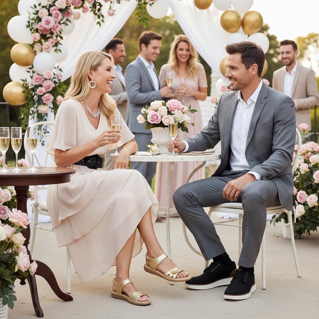 FUDYNMALC Womens Sandals Dressy Summer: Comfortable Slip On Flat Sandals 2026 Lightweight Orthopedic Shoes for Casual Walking Travel