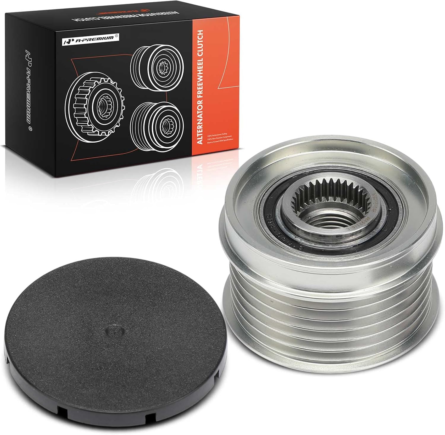 A-Premium Alternator Freewheel Clutch Pulley, 6 Grooves, Compatible with Nissan Altima 2013-2018 2.5L, Clockwise