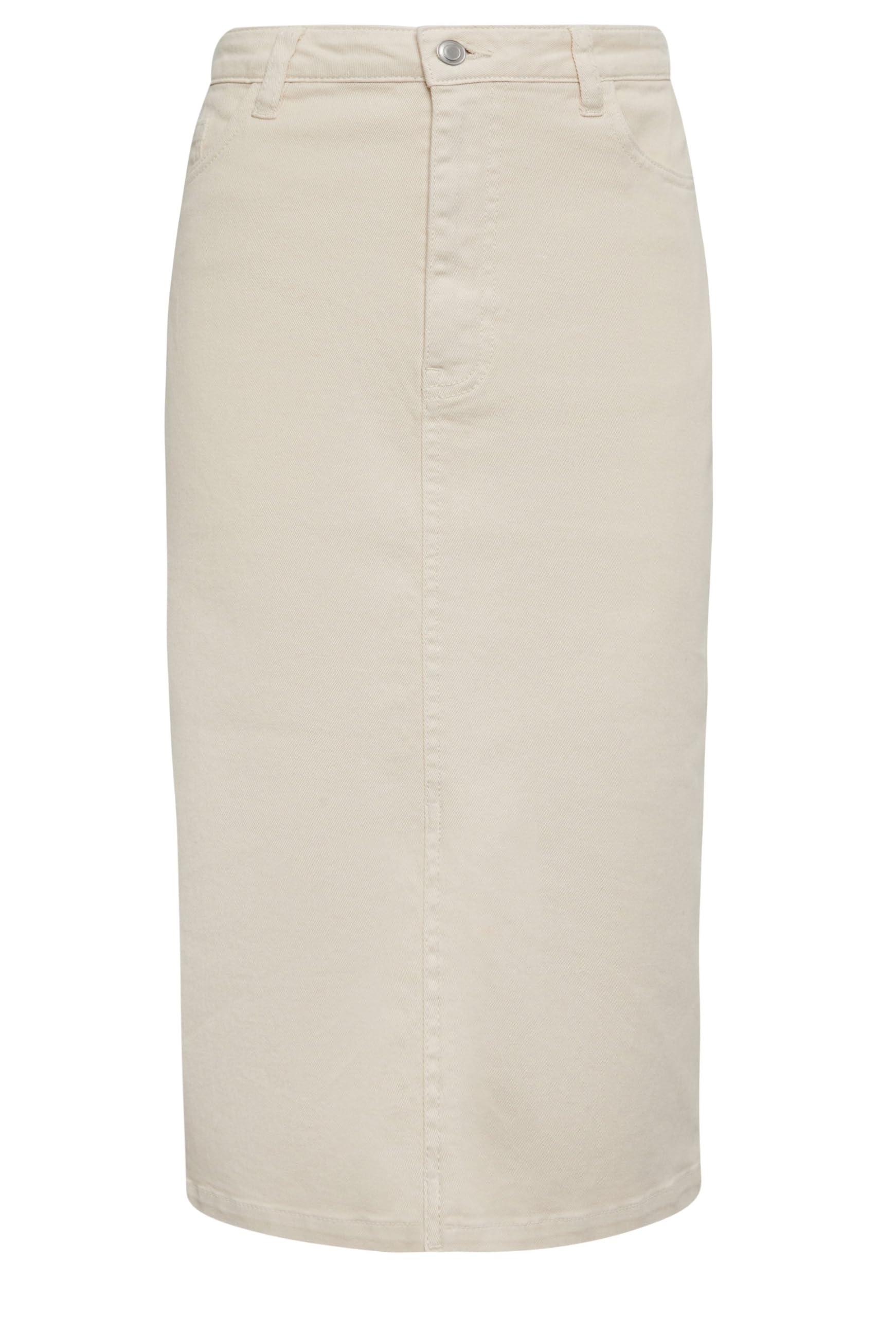 M&Co Ecru Denim Midi Skirt - Women's