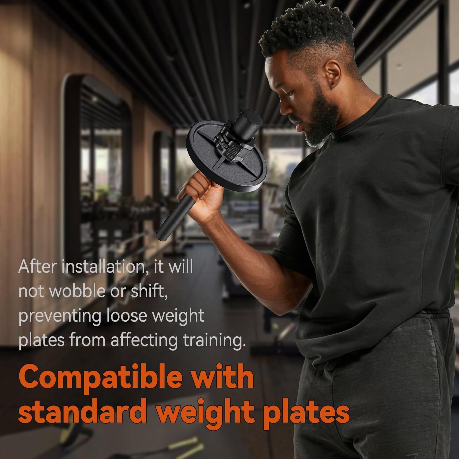 Wrist Strengthener & Forearm Exerciser, Wrist Curl Bar, Grip Strength Trainer for 2 Inch Weight Plates, Ideal for Grip Strength and Forearm Muscle Building