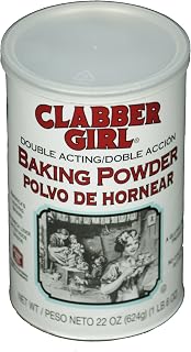 Clabber Girl Double Acting Baking Powder 22 oz - Gluten-Free Kosher Leavener for Perfect Cakes Biscuits Quick Breads