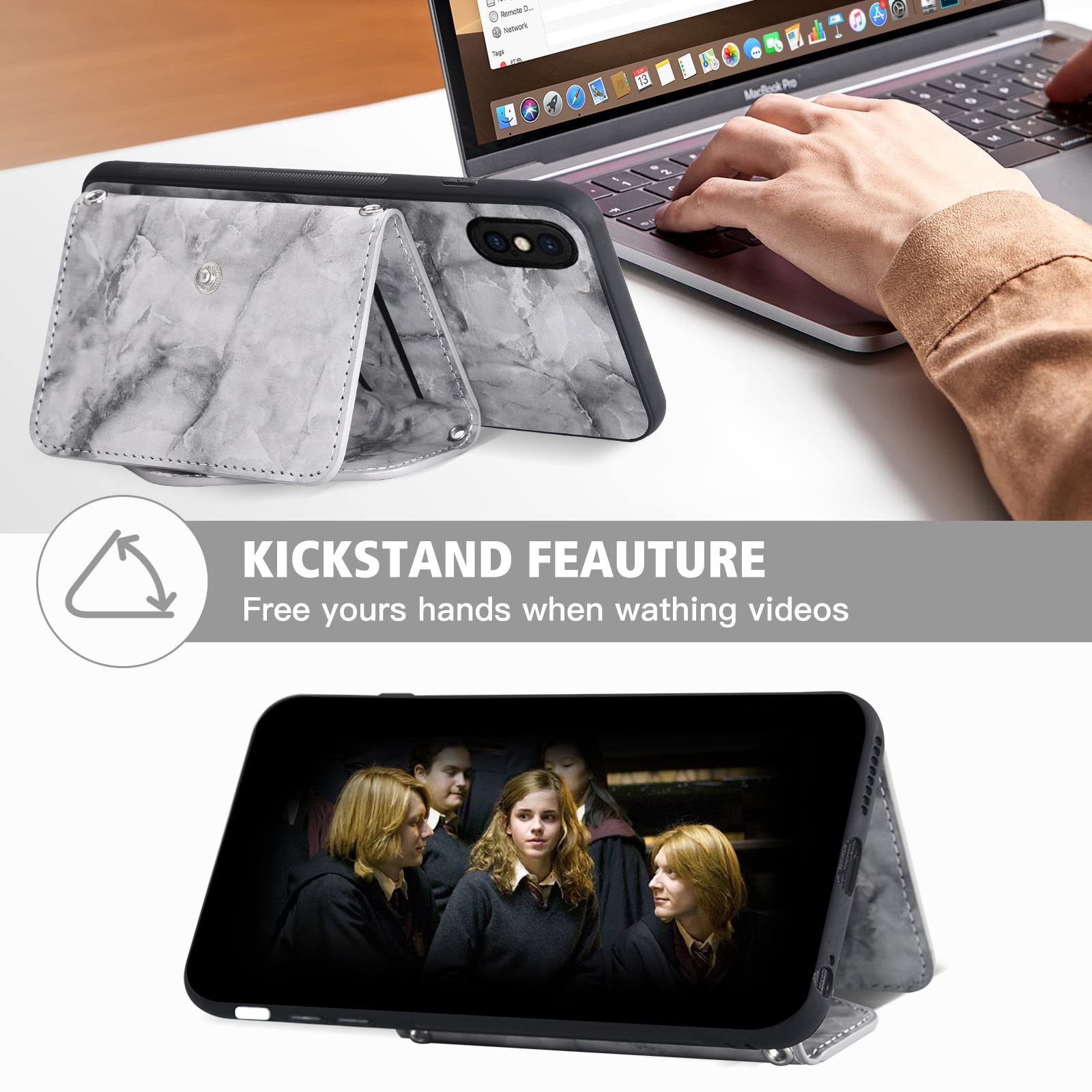 Custodia Protettiva iPhone XS Max TPU Anti-Shock con Ring Holder Oro