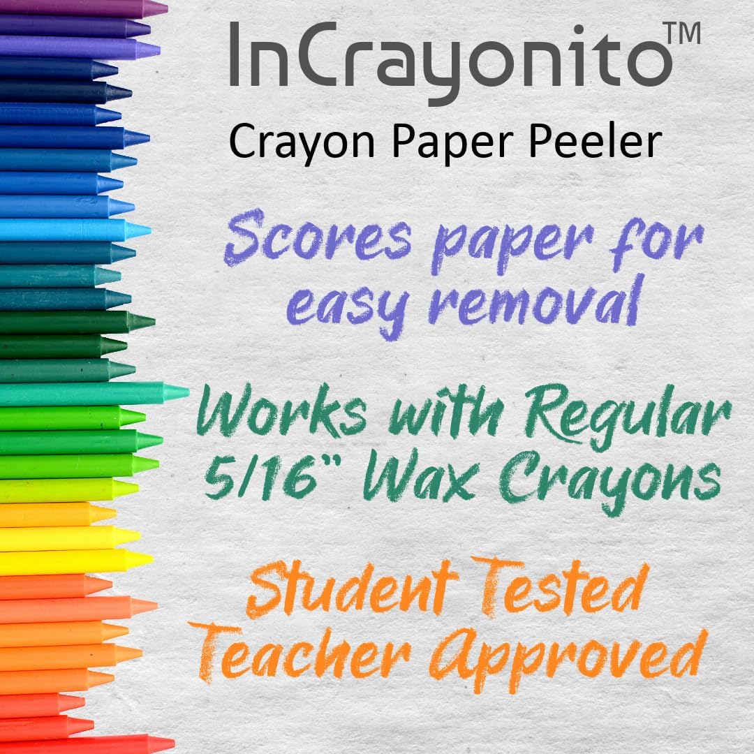 InCrayonito Regular 5/16" Crayon Paper Wrapper Peeler (4-Pack)